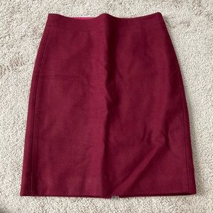 J. Crew burgundy Pencil Skirt - Size 2